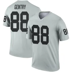 Youth Zach Gentry Las Vegas Raiders No.88 Legend Inverted Silver Jersey