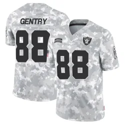Youth Zach Gentry Las Vegas Raiders No.88 Limited 2024 Salute to Service Jersey - Arctic Camo